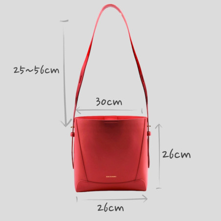 Frontale borsa Oli in pelle sostenibile, capiente ed elegante