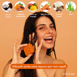 Balsamo Solido 2 in 1 | Ristrutturante & Rinforzante con Papaya e Mango