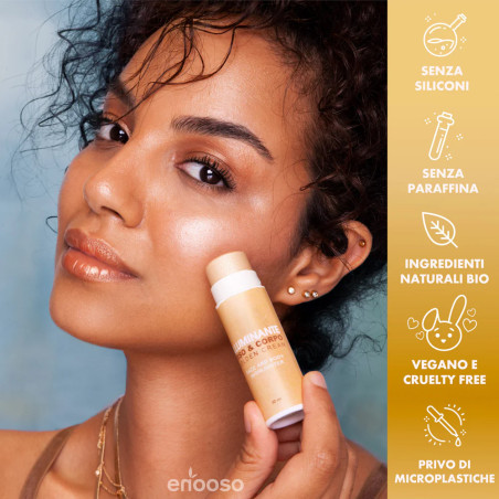 Brilla senza ungere! Un tocco di luce naturale per viso e corpo, con una texture leggera e confortevole.