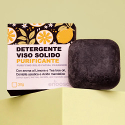 Detergente Viso Solido Purificante | Carbone, Acido Mandelico e Tea Tree