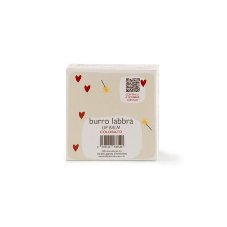 Burro labbra colorato naturale con aroma vaniglia