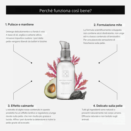 detergente viso liquido senza microplastiche