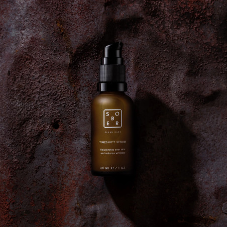 Siero Anti-Età Peptidi e Aloe Vera Timeshift Serum Sober Cosmetics flacone con dispenser