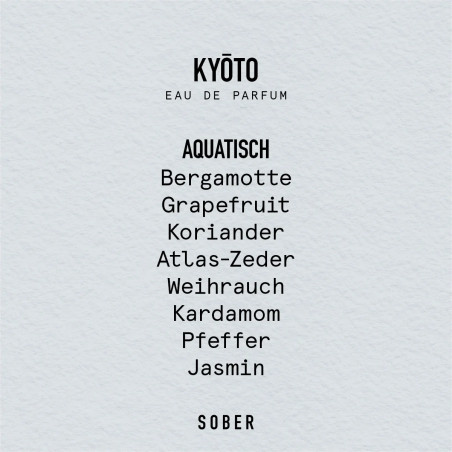 KYŌTO Sober Berlin | Profumo Unisex Fresco e Legnoso